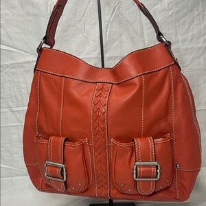 Tignanello - Stylish Orange Leather Women's Bag